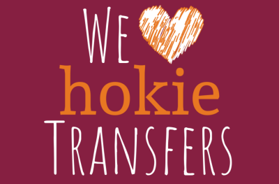 we love hokie transfer students graphic